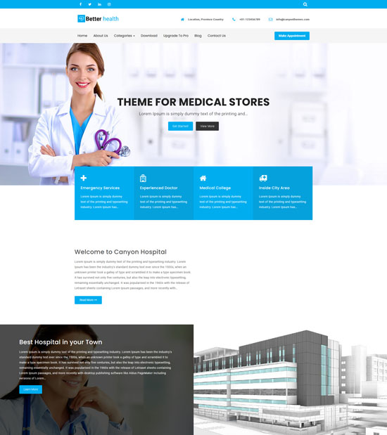 better health free health wordpress theme