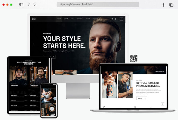 bladehub barber shop wordpress theme