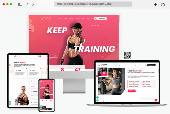 bodyshape sports and fitness template