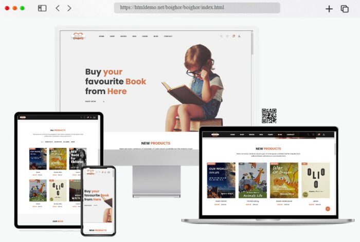 boighor books store library ecommerce template