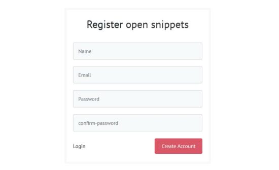 bootstrap sign up form