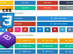 Bootstrap CSS3 Social Media Buttons