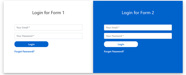 bootstrap dual login form