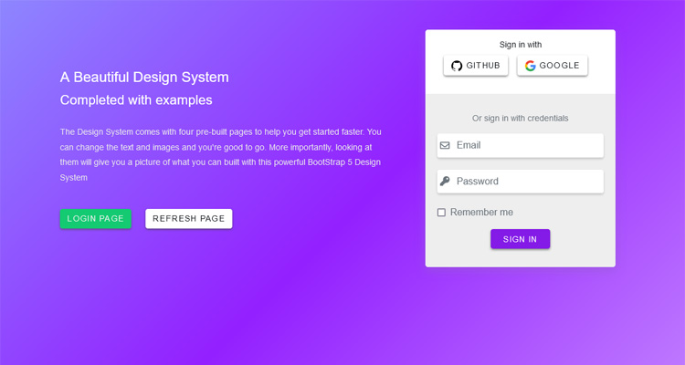 bootstrap fancy login form with bubble animations