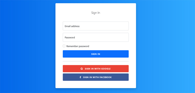 bootstrap login form with floating labels