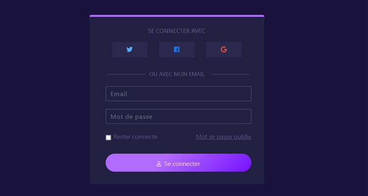 bootstrap login form with social buttons