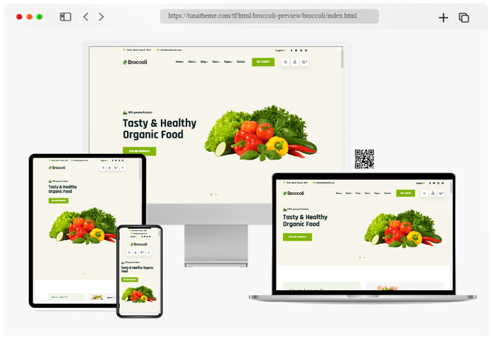 broccoli food ecommerce bootstrap template