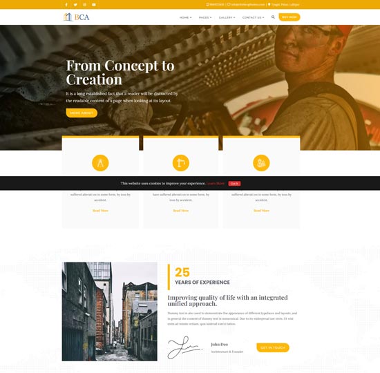 building construction free wordpress theme