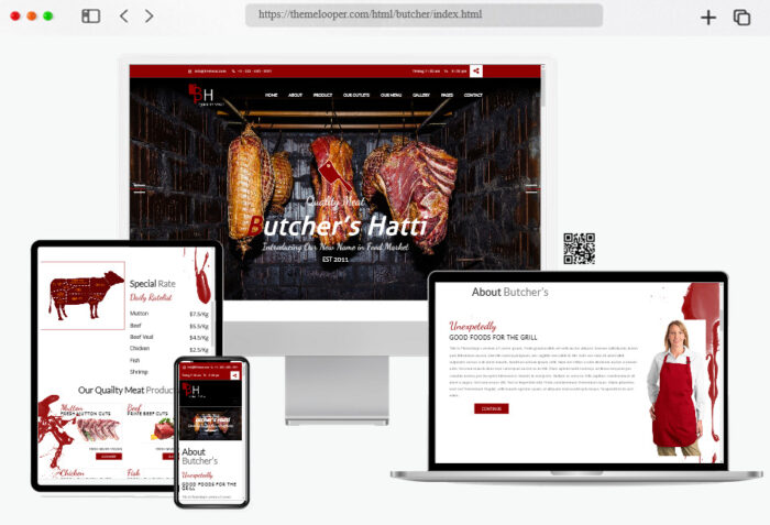 butcher hatti meat shop html template