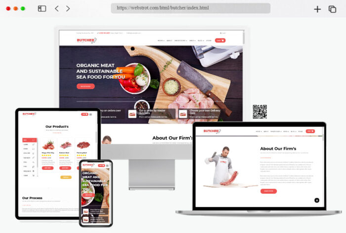 butcher meat shop ecommerce html template