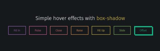 button hover effects with box shadow