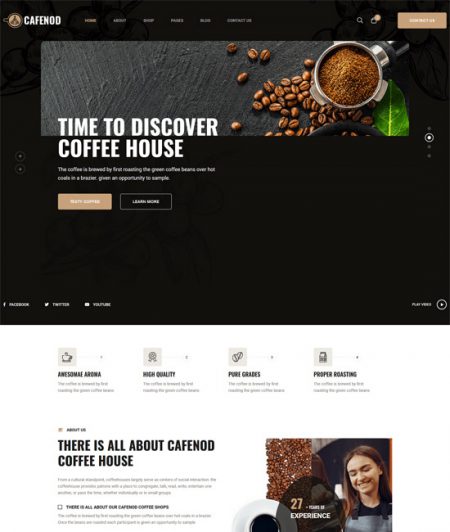 Best Restaurant Cafe Website Templates Freshdesignweb