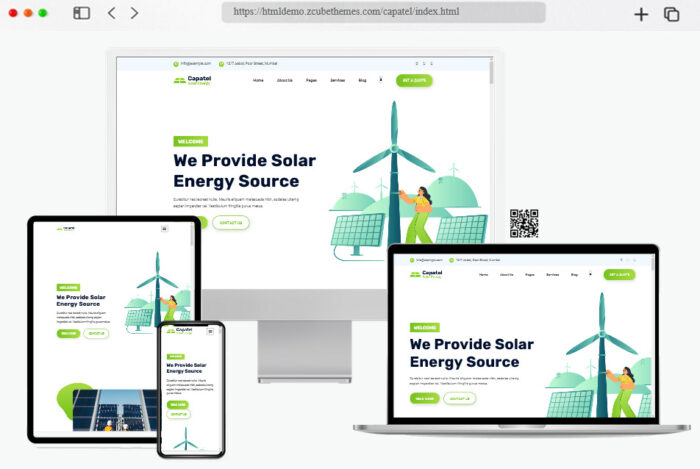 capatel solar energy html template