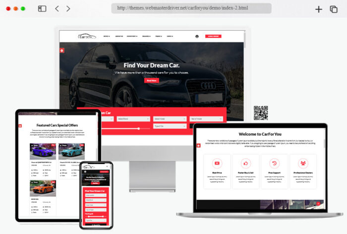carforyou responsive car dealer html template