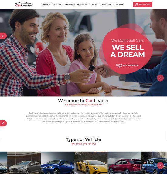 carleader car dealer html template