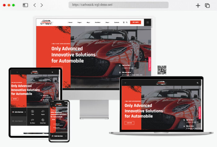 carbonick auto services repair wordpress theme