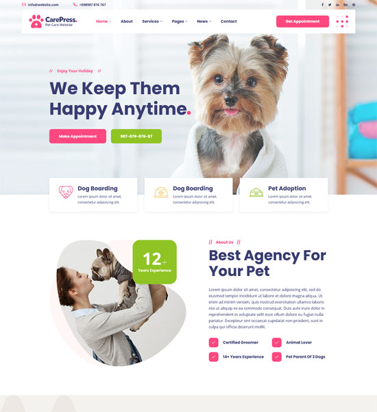 50 Best Animal Pet Website Templates Free & Premium freshDesignweb