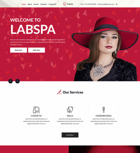 careo free beauty html template