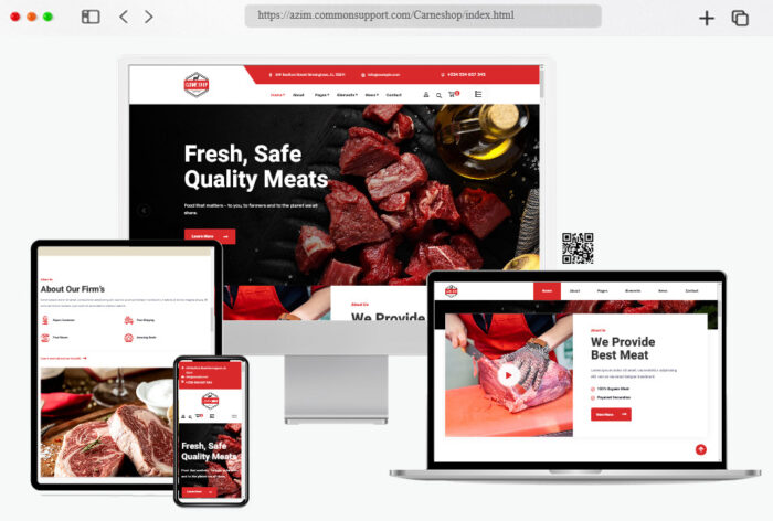 carneshop butcher meat shop html template