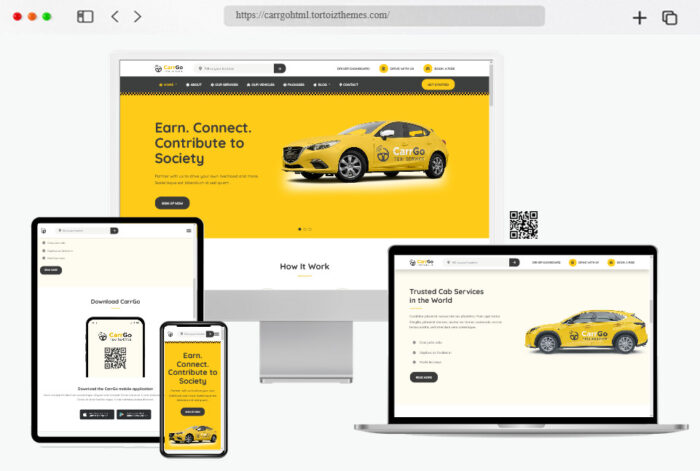 carrgo taxi html template