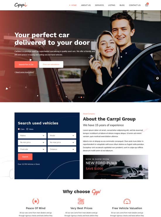 98 Best Car Auto Website Templates Free Premium Freshdesignweb