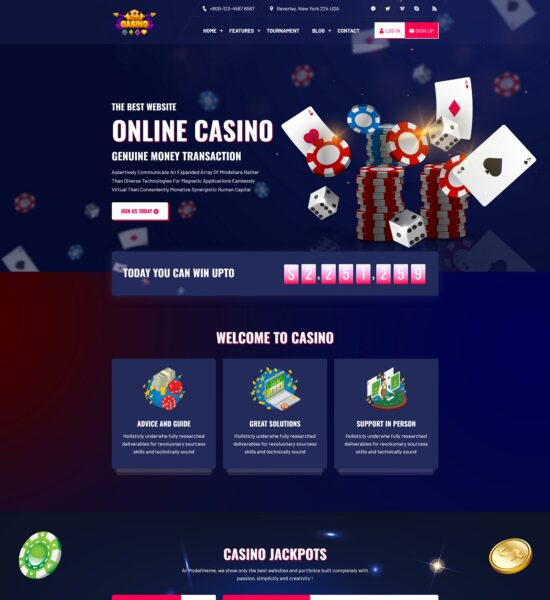 casina casino and gambling html template