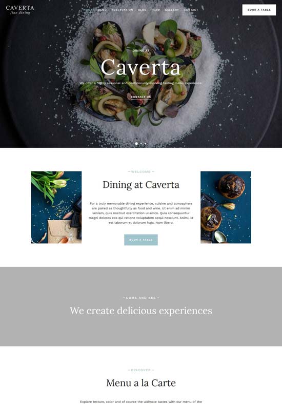 caverta restaurant cafe template