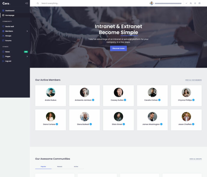 cera intranet community theme
