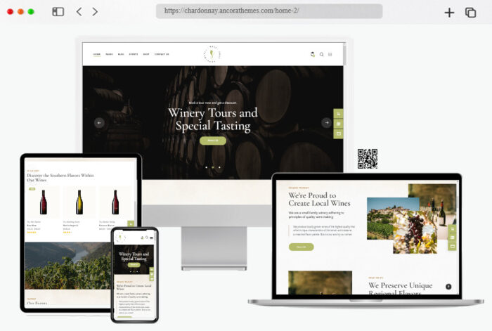 chardonnay wine store vineyard wordpress theme