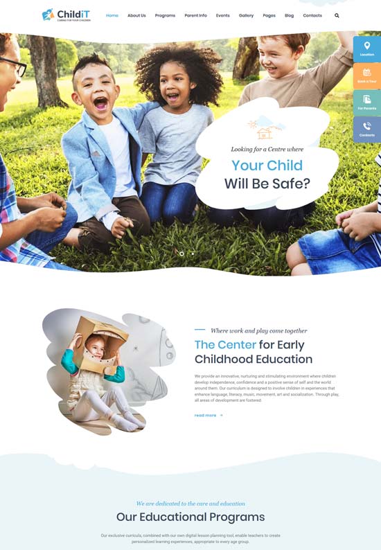 childit kindergarten html template