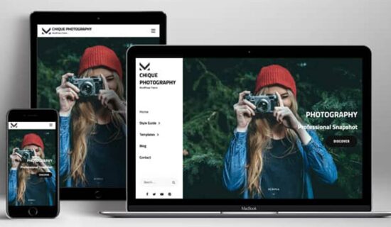 chique photography wordpress themes