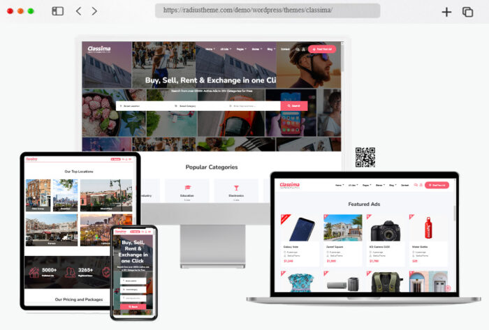 classima classified ads management wordpress theme