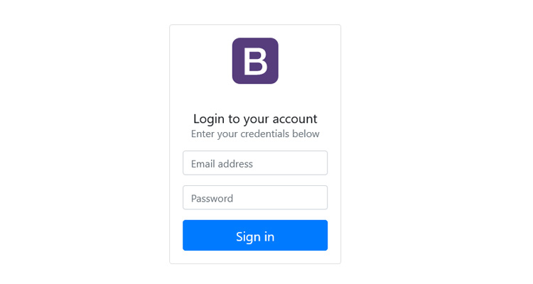 clean bootstrap login form