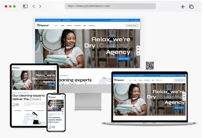 cleano laundry service wordpress theme