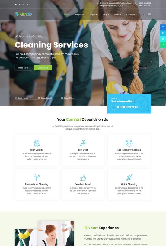 clengo cleaning services wordpress theme