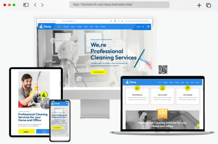 clenq cleaning services html template