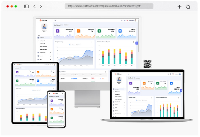 cliniva hospital typescript admin dashboard template