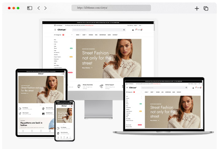 clotya fashion store ecommerce theme