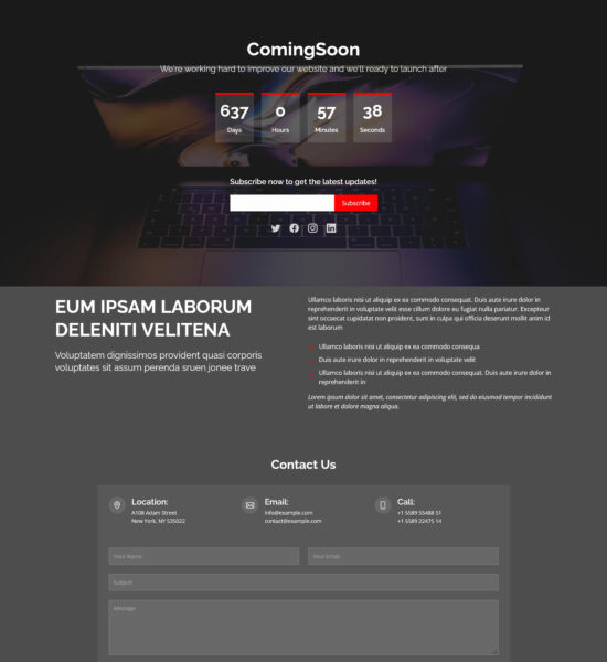 comingsoon bootstrap template