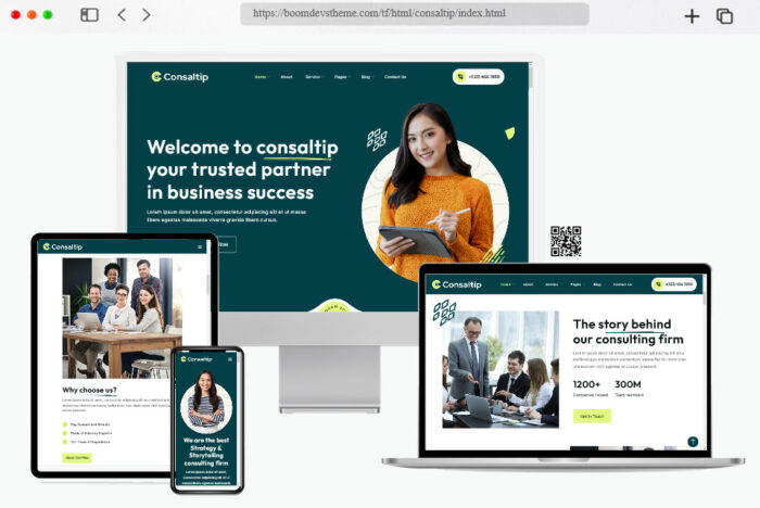 consaltip responsive consulting website template