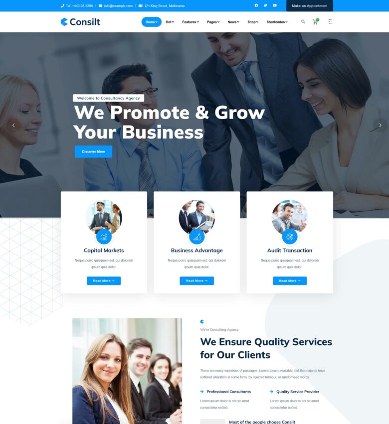 50 Best Business Consulting Website Templates 2023 - freshDesignweb