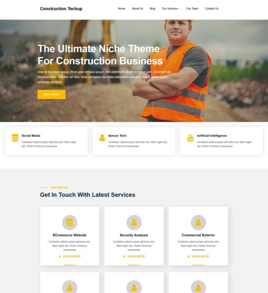 construction techup wordpress