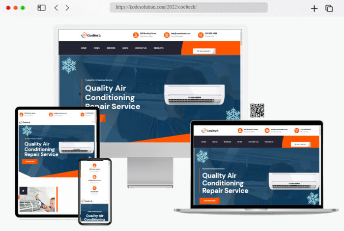 cooltech air conditioning wordpress theme