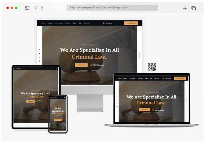 corelaw law firm html template