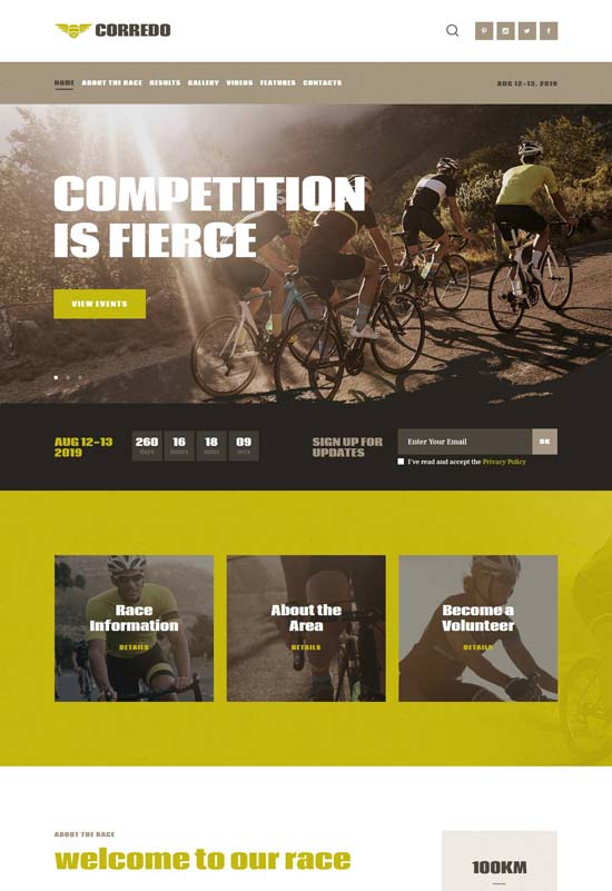 corredo bike race sports events theme