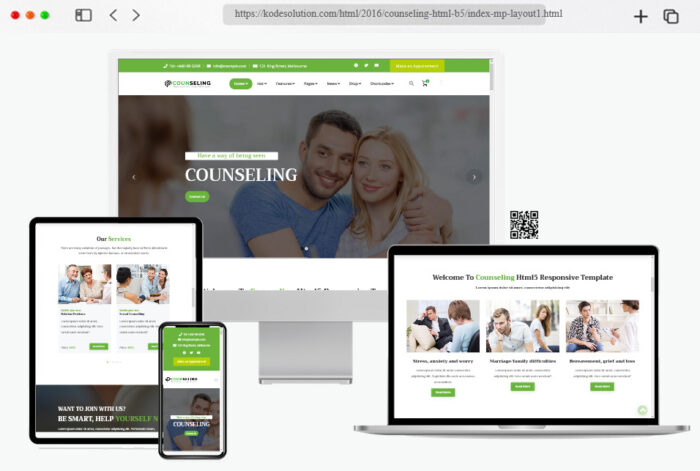 counseling psychology website template