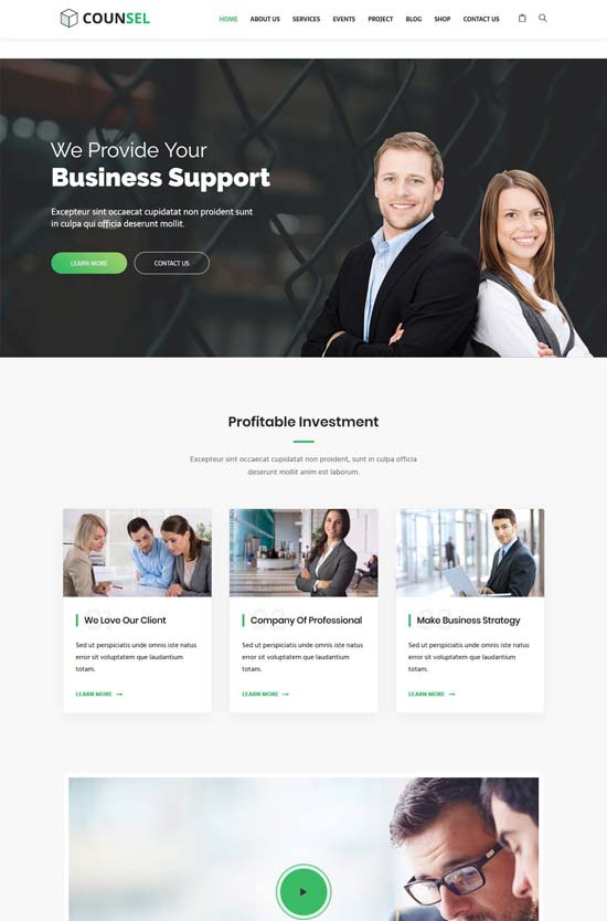counsell consultancy wordpress theme
