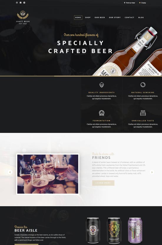 craft beer html template