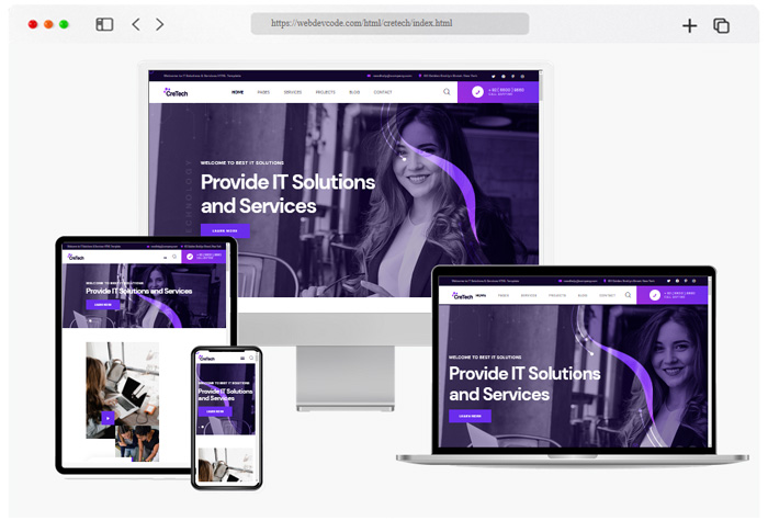 cretech it solutions technology html template