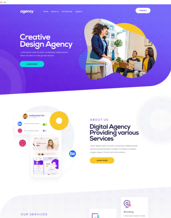 creative design agency psd template